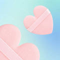 Bleuface Powder Puffs Both Heart