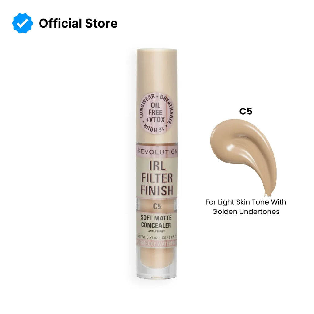 Makeup Revolution IRL Filter 16H Hydrating Full Coverage Concealer
