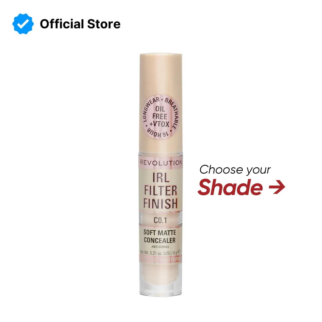 Makeup Revolution IRL Filter 16H Hydrating Full Coverage Concealer