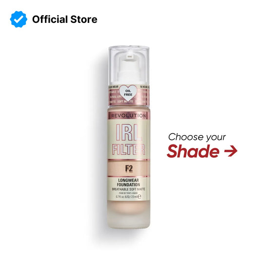 Makeup Revolution IRL Filter 16H Longwear Soft Matte Foundation
