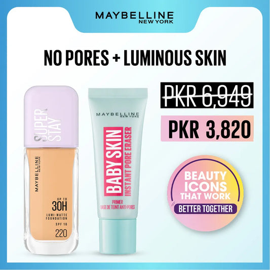 Maybelline Superstay Foundation & Primer Bundle