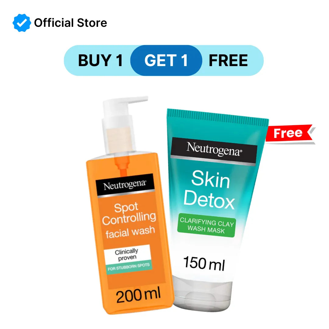 Buy 1 Get 1 Free - Neutrogena Spot Controlling Facial Wash + Skin Detox Clay Mask