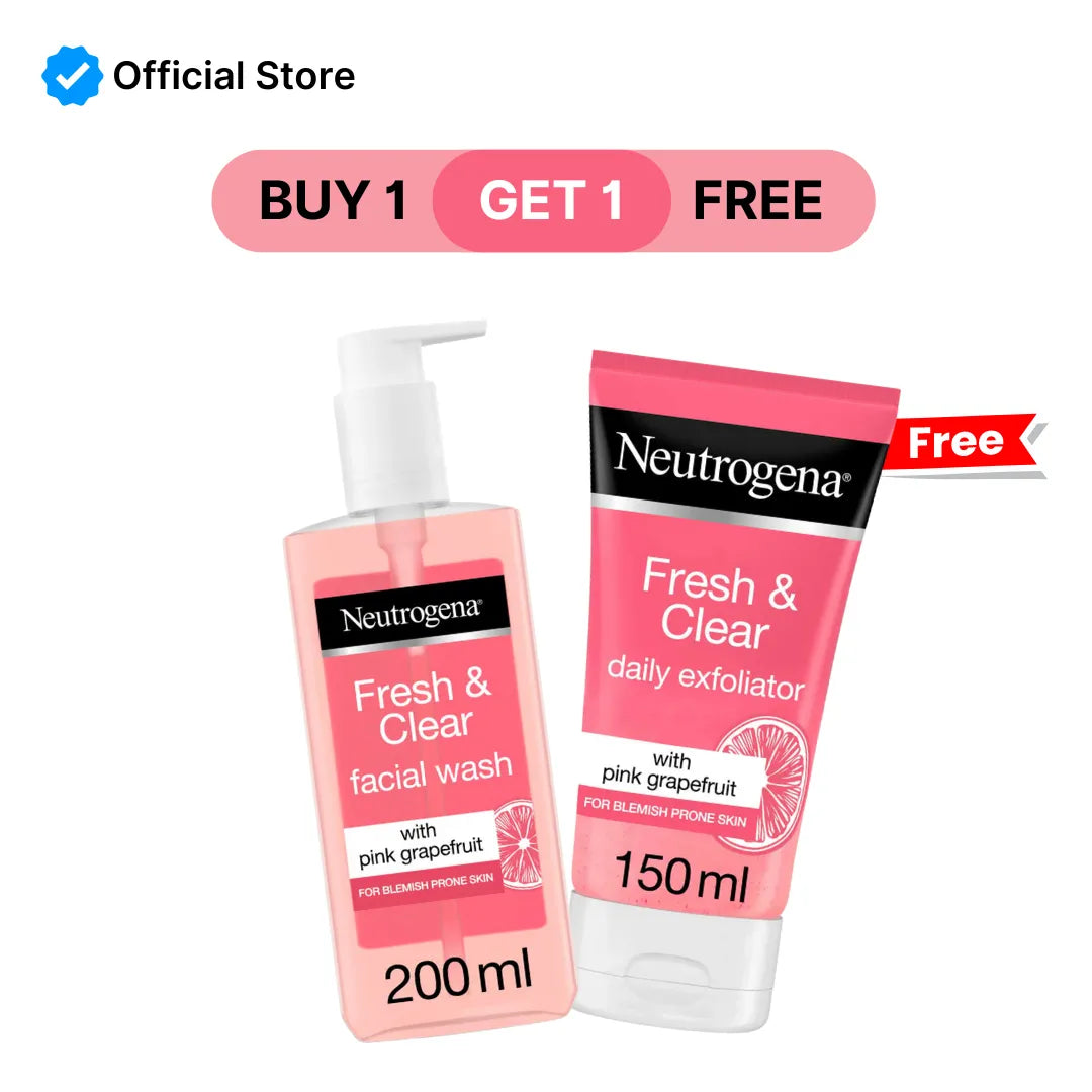 Buy 1 Get 1 Free - Neutrogena Fresh & Clear Pink Grapefruit Facial Wash + Daily Scrub