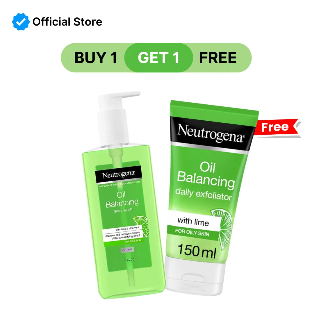 Buy 1 Get 1 Free - Neutrogena Oil Balancing Facial Wash + Facial Scrub Pore & Shine