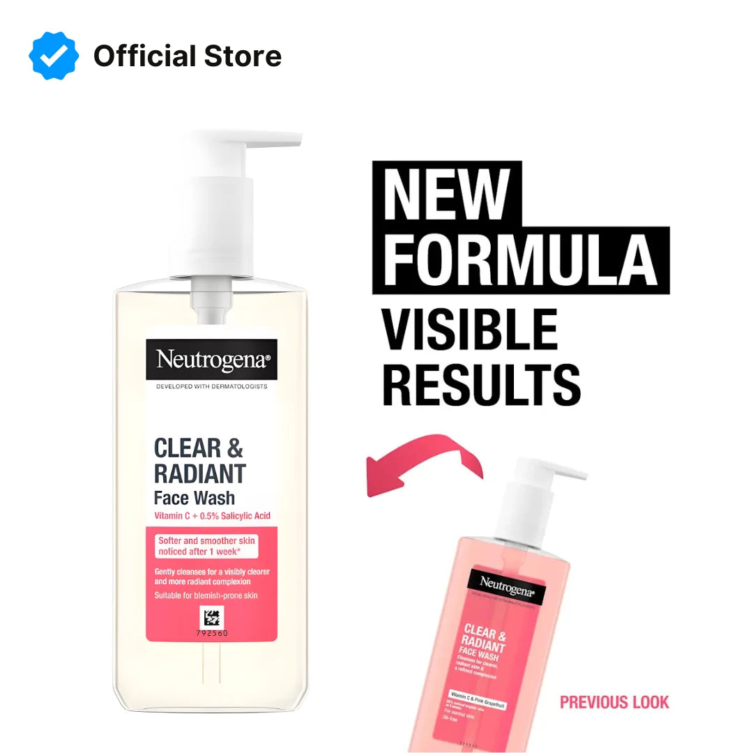 Neutrogena Fresh & Clear Pink Grapefruit Facial Wash - 200ml