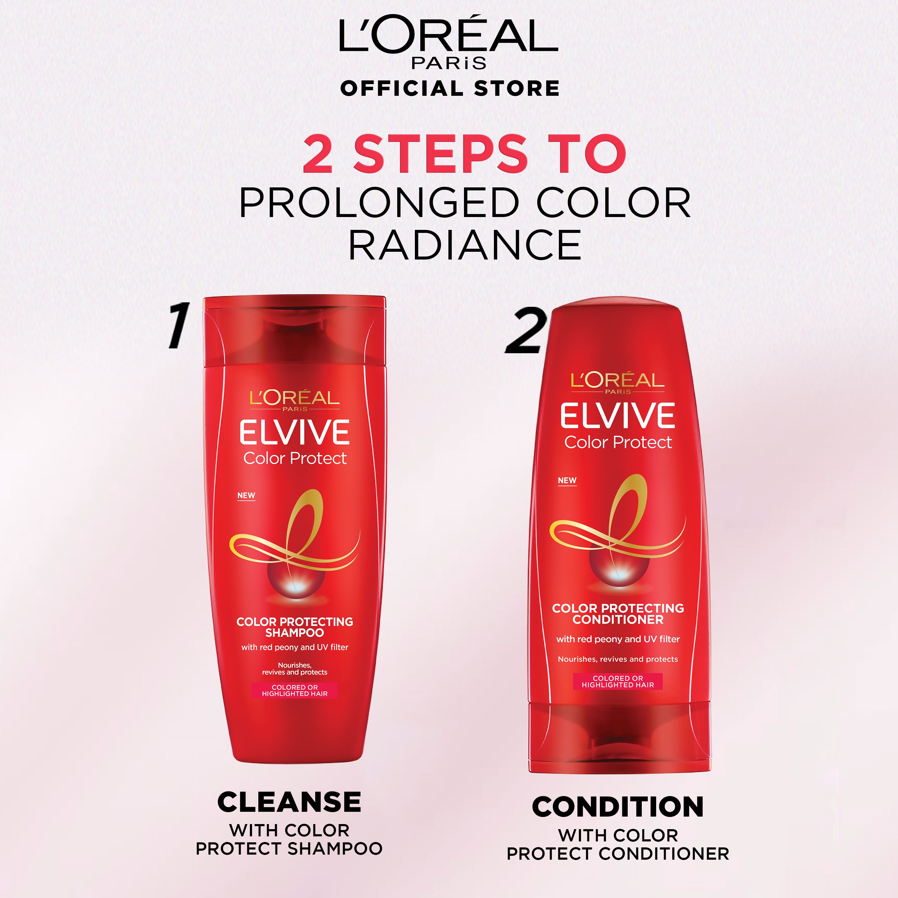 LOreal Paris Elvive Color Protect Shampoo 360 ml - For Colored Hair