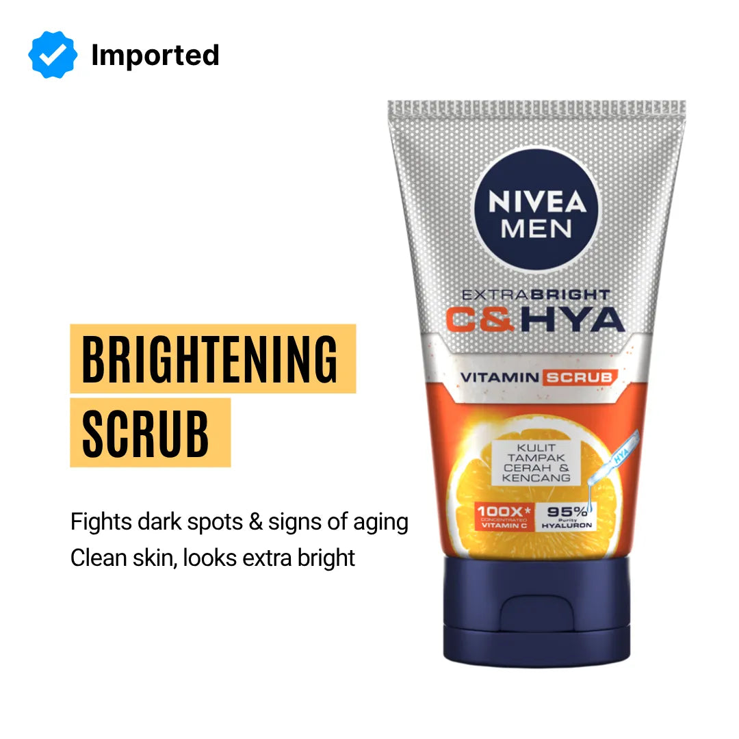Nivea Men Extra Bright C&HYA Vitamin Scrub - 100ml