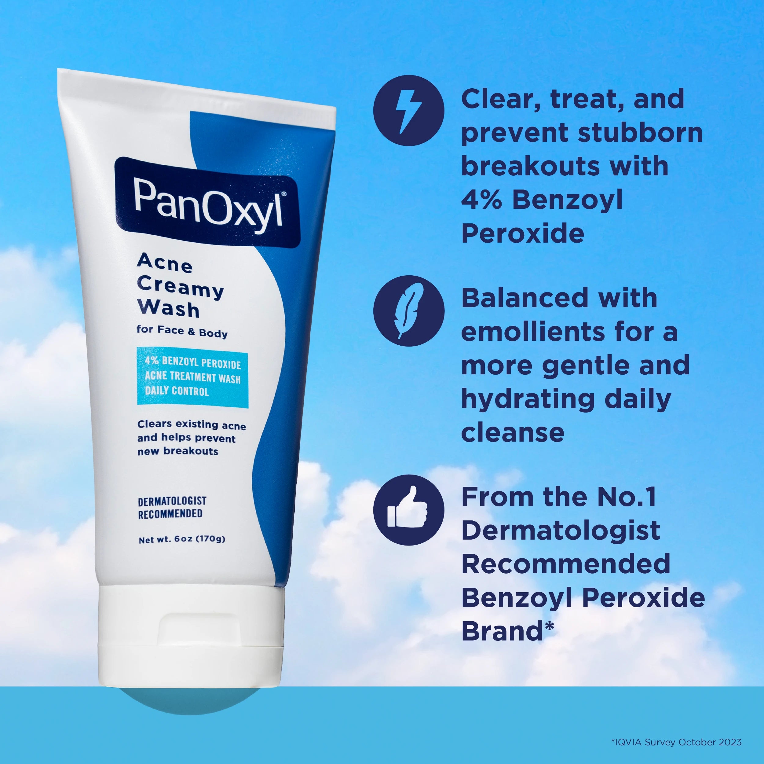PanOxyl Acne Creamy Wash - 4% Benzoyl Peroxide