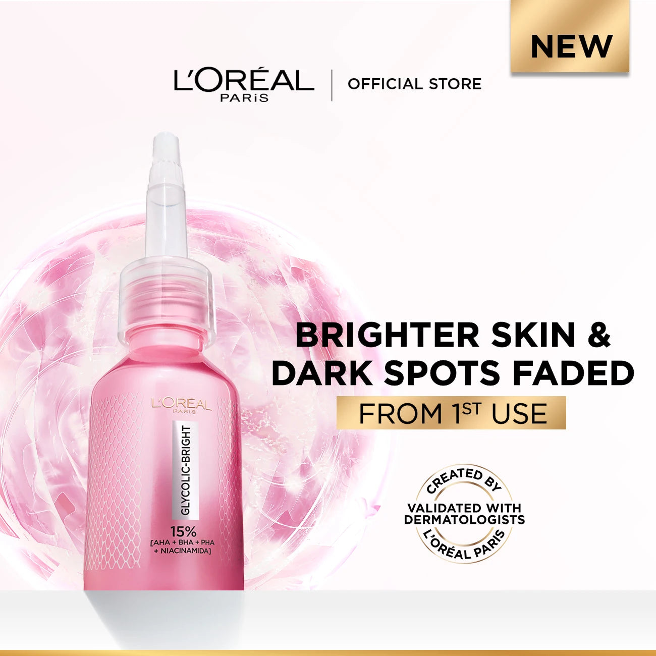 Loreal Paris Glycolic-Bright Anti-Dark Spot Exfoliant Peel 25ml