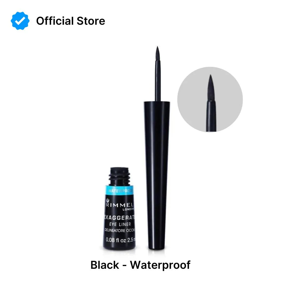 Rimmel Exaggerate Waterproof Liquid Eyeliner - Black