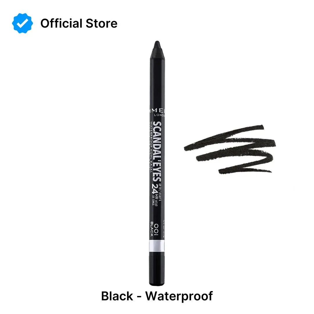 Rimmel Scandal Eyes Waterproof Kohl Kajal Liner - Black