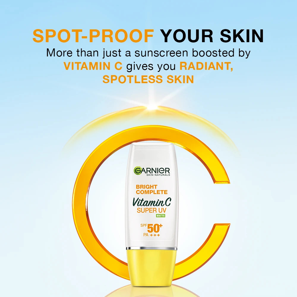 Garnier Bright Complete Vitamin C Super UV Matte Sunscreen SPF50+ - 30ML