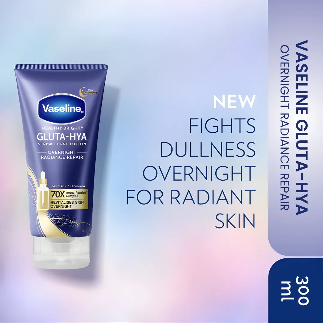 Vaseline Gluta-Hya Serum Burst Lotion Overnight Radiance Repair - 300ml
