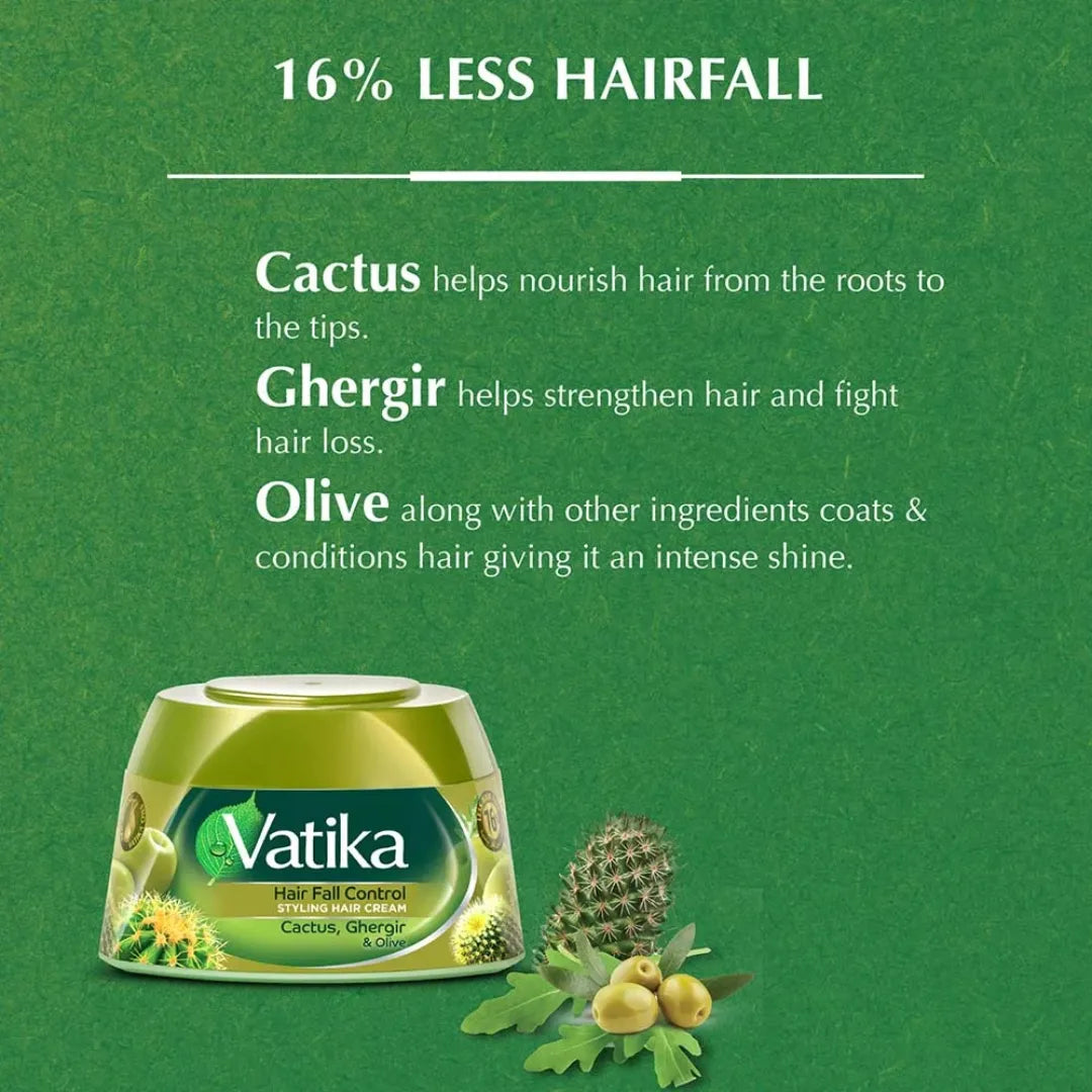Vatika Hair Fall Control Styling Hair Cream - 140ml