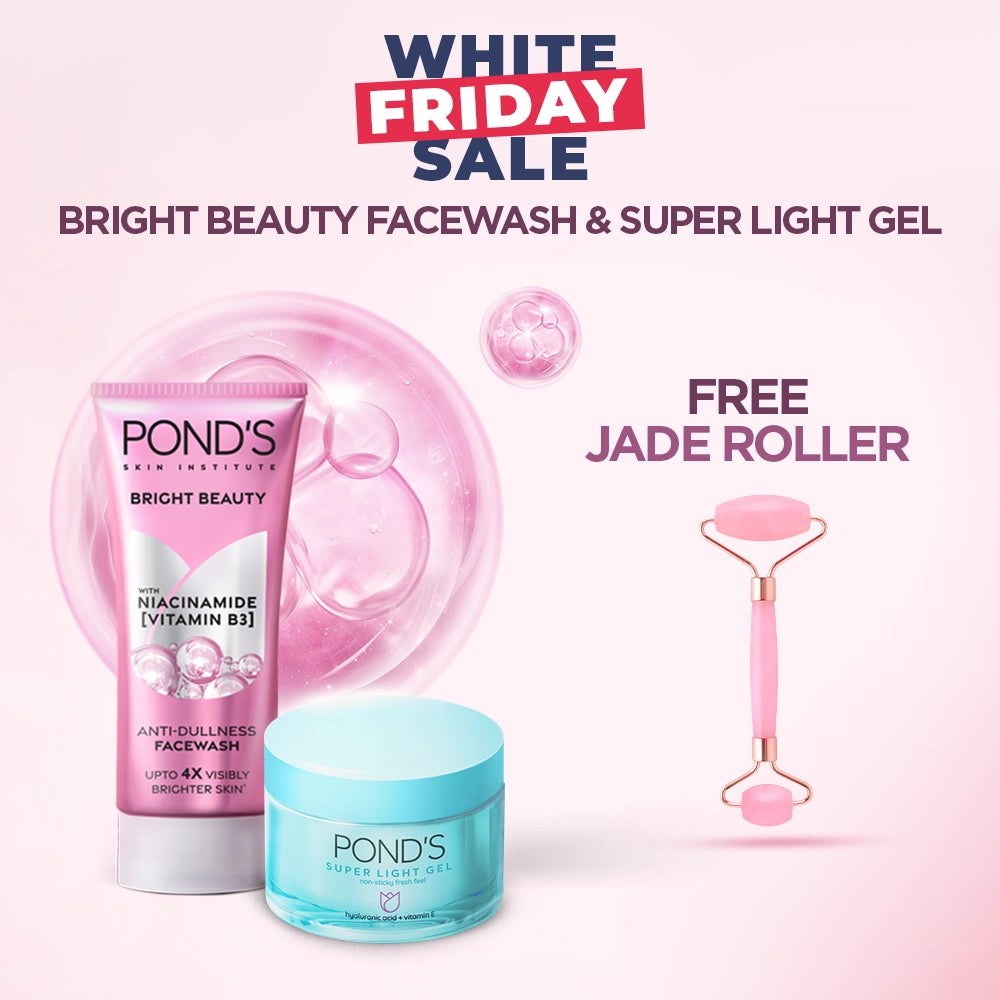 Bundle Bright Beauty Facewash & Super Light Gel get Free Jade Roller