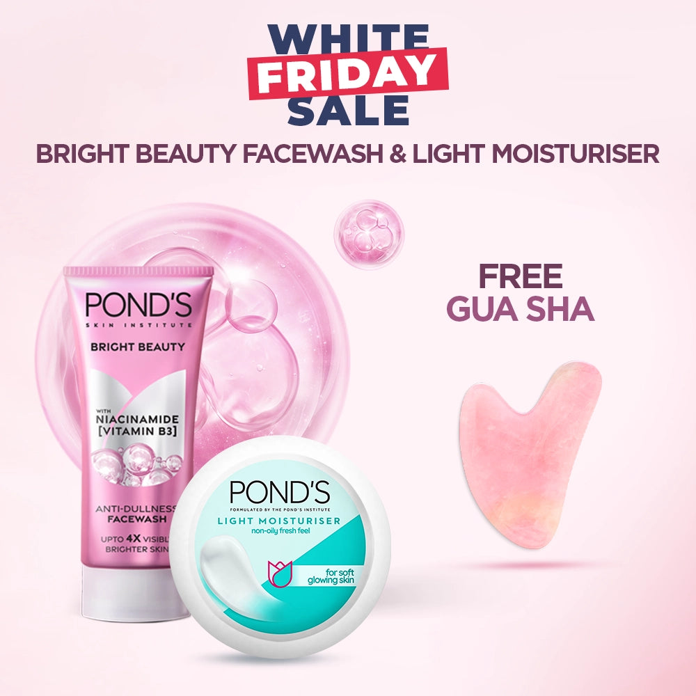 Bundle Bright Beauty Facewash & Light Moisturiser and Get Free Gua Sha