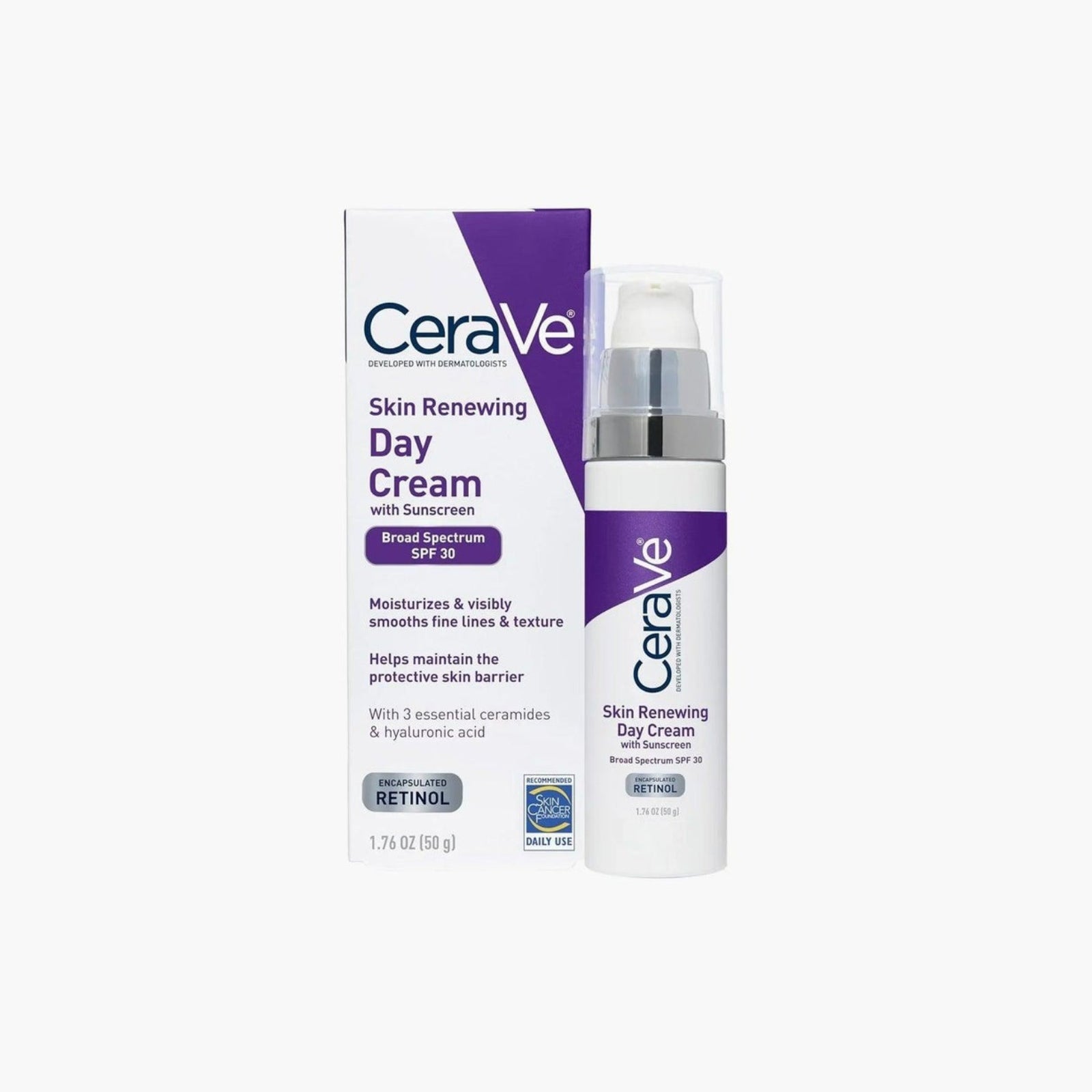 CeraVe Skin Renewing Day Cream SPF 30 ingredients encapsulated retinol ceramides