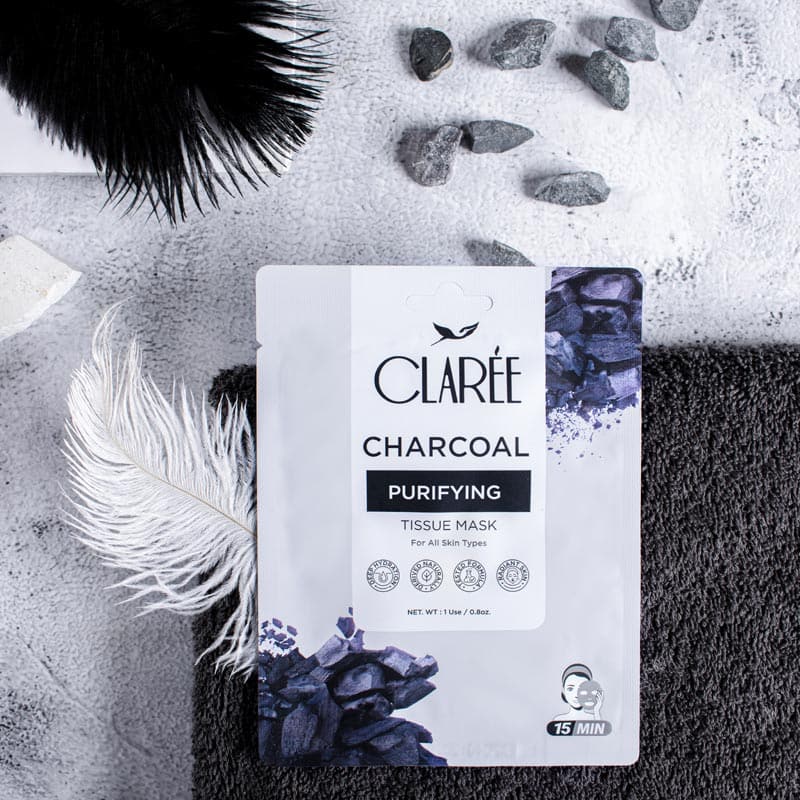 Herbion Clarée Charcoal Purifying Tissue Mask - Premium  from Herbion - Just Rs 450! Shop now at Cozmetica