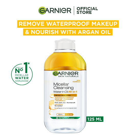 Garnier Micellar Oil in Water 125ml: Waterproof Makeup Remover & Cleanser