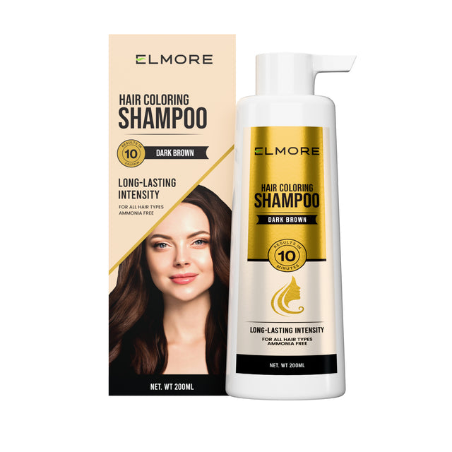 Elmore Hair Color Shampoo Dark Brown - 200ml