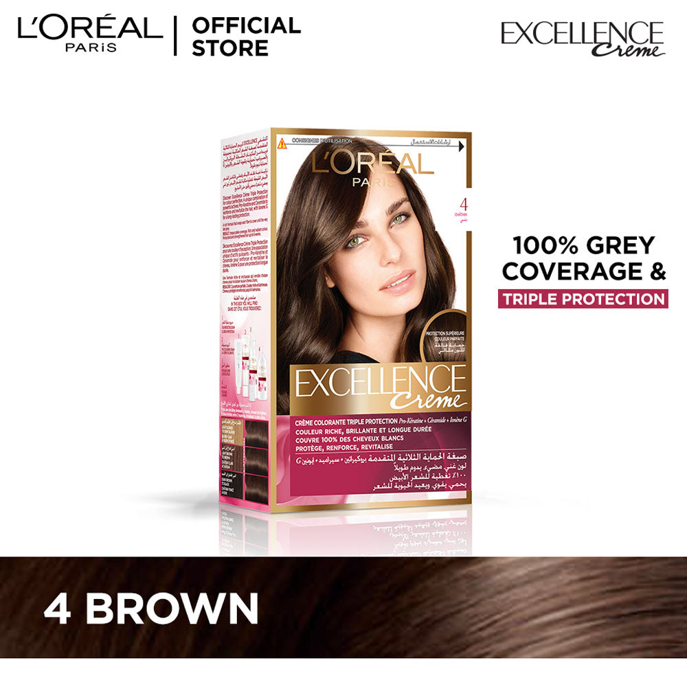 LOreal Paris Excellence Creme Hair Color -  4 Brown