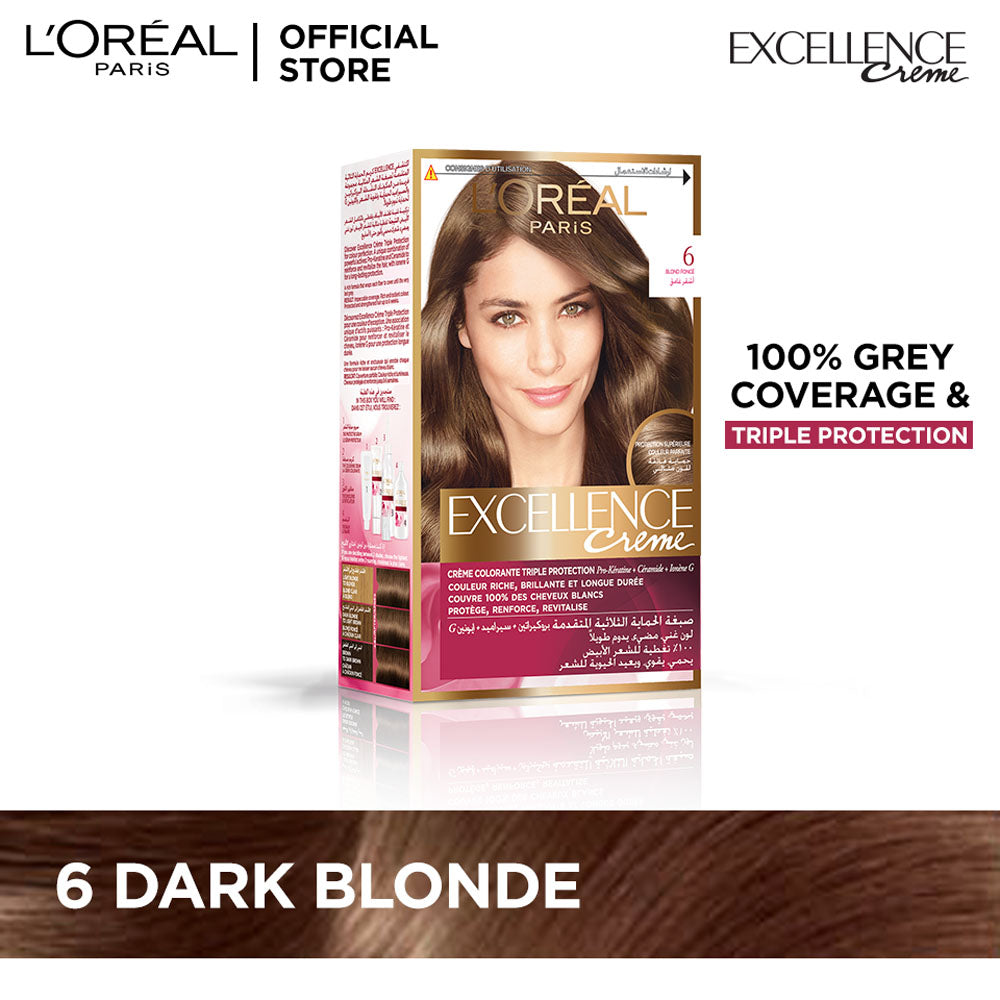 LOreal Paris Excellence Creme Hair Color -  6 Dark Blonde