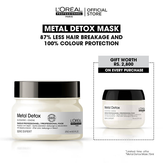 LOreal Professionnel Serie Expert Metal Detox Mask - 250ml + Free Metal Detox Mask - 75ml