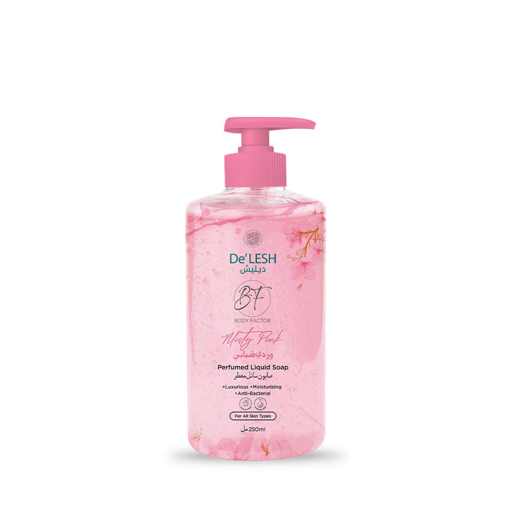 Delesh Body Factor Perfumed Liquid Soap - Misty Pink