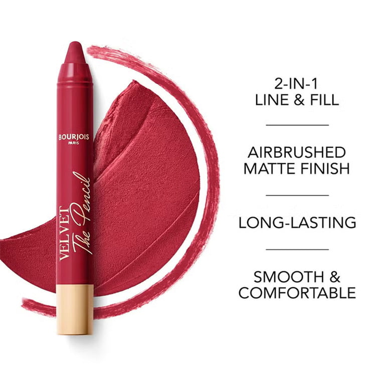 Bourjois Lipstick and lip liner 2 in 1 Velvet The Pencil - 08