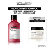 Loreal Professionnel Serie Expert Pro Longer Shampoo With Filler-A100 And Amino Acid - 300ml + Free Metal Detox Mask - 75ml