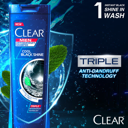 Clear Shampoo Black Shine 185ml