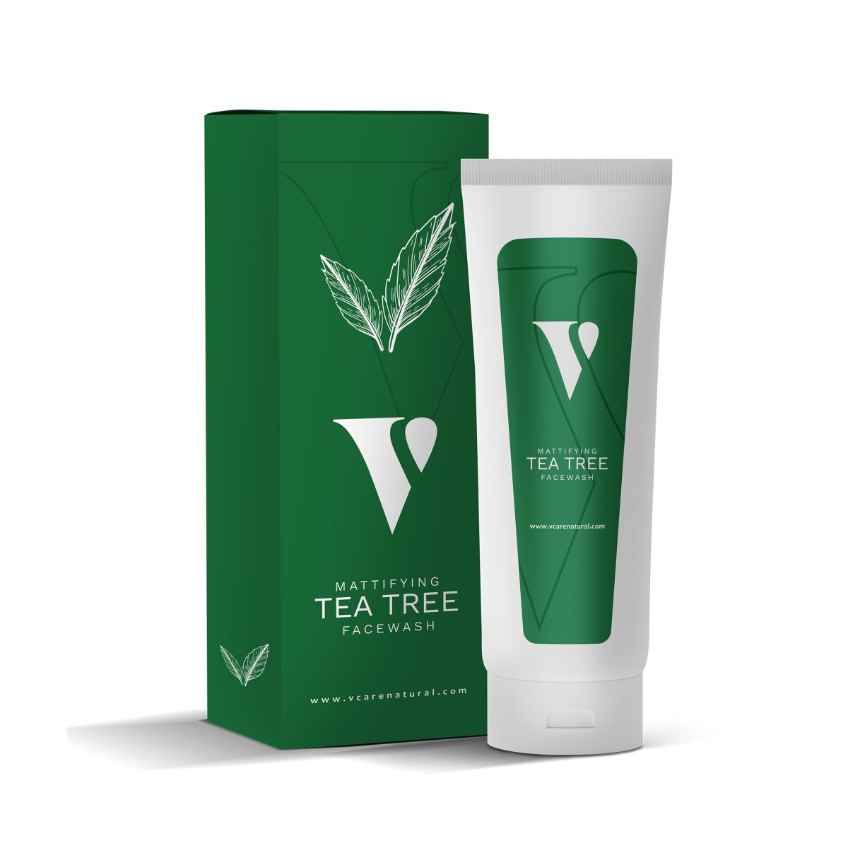 Vcare Natural Herbal Tea Tree Oil Face Wash for Clear Skin