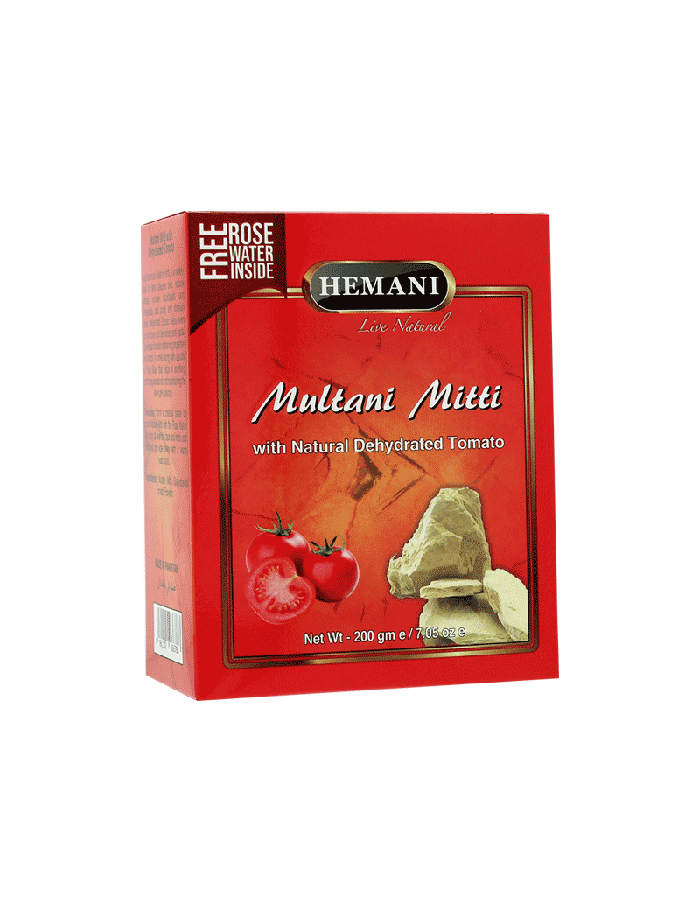 Hemani Multani Mitti With Dehydrated Tomato - Premium Facial Cleansers from Hemani - Just Rs 370! Shop now at Cozmetica