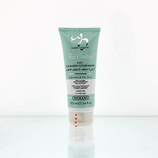 Hemani Age Control 3In1 Face Wash + Scrub + Mask - Premium Cleanser from Hemani - Just Rs 1145! Shop now at Cozmetica
