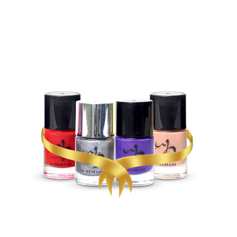 Hemani Pack Of 4 - Nail Polishes - Premium  from Hemani - Just Rs 1175.00! Shop now at Cozmetica