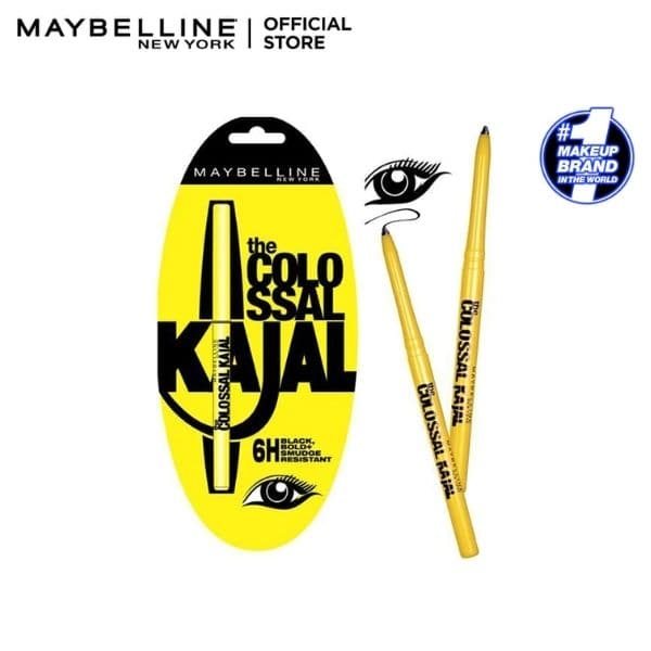 Maybelline New York Colossal Kajal Smudge Proof - Black - Premium Eyeliner from Maybelline - Just Rs 617! Shop now at Cozmetica