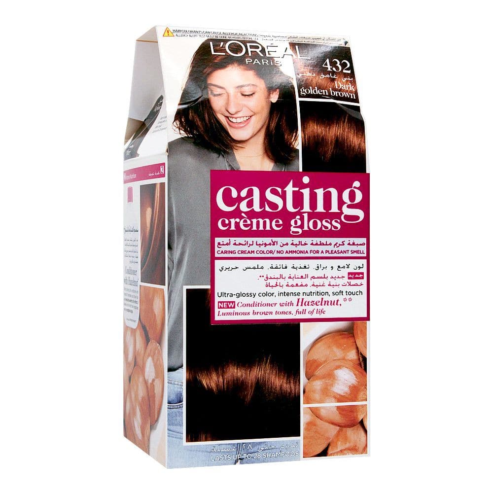 LOreal Paris Casting Creme Gloss - 432 Darkest Golden Brown Hair Color - Premium Health & Beauty from Loreal Casting Creme - Just Rs 2399.00! Shop now at Cozmetica