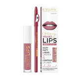 Eveline Cosmetics OH! My Velvet Lips Matt Liquid Liptstick & Lip Liner - 13 Brownie Biscotti