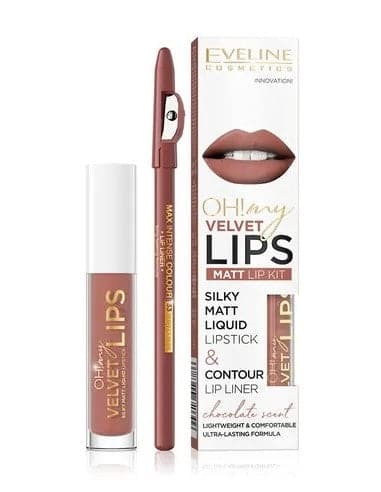 Eveline Oh My Lips Liquid Matt Lipstick & Lip Liner - 12