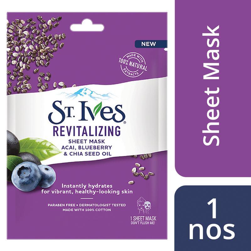 St. Ives Revitalizing Sheet Mask 23 Ml - Premium Mask from St. Ives - Just Rs 375! Shop now at Cozmetica