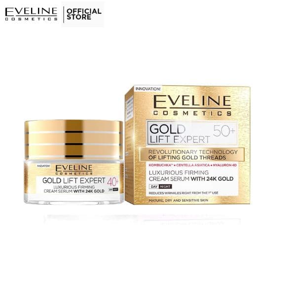 Eveline Gold Lift Expert 50+ Day & Night Cream 50ml - Premium Health & Beauty from Eveline - Just Rs 2525.00! Shop now at Cozmetica