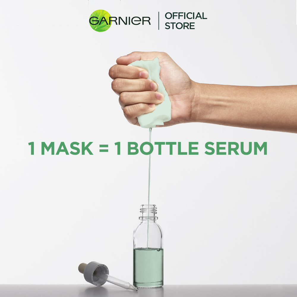 Garnier Skin Active Hydra Bomb Tissue Mask - Green tea + Hyaluronic Acid - Premium Skin Care Masks & Peels from Garnier - Just Rs 352! Shop now at Cozmetica