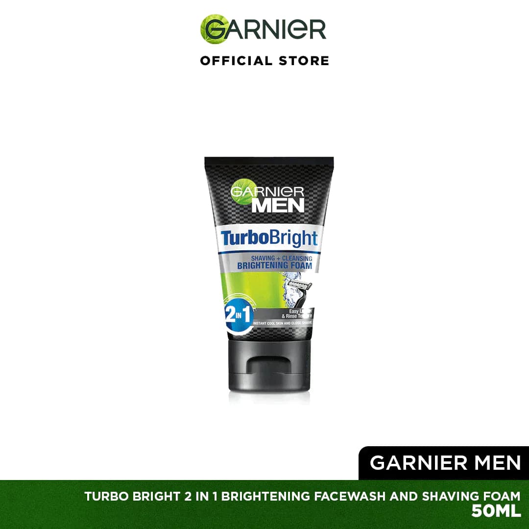 Garnier Men Turbo Bright Super Duo Foam 50 ml - For Brighter Skin - Premium Facial Cleansers from Garnier - Just Rs 494! Shop now at Cozmetica