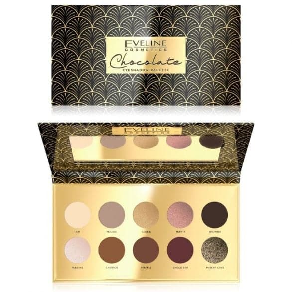 Eveline Eyeshadow palette 10 colors - chocolate