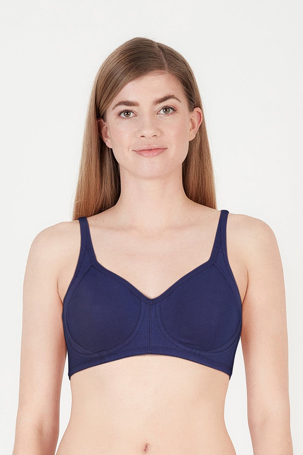 British Lingerie Studio Calantha Non Wired And Non Padded Cotton Bra - Navy Blue - Premium Bras from BLS - Just Rs 3050! Shop now at Cozmetica