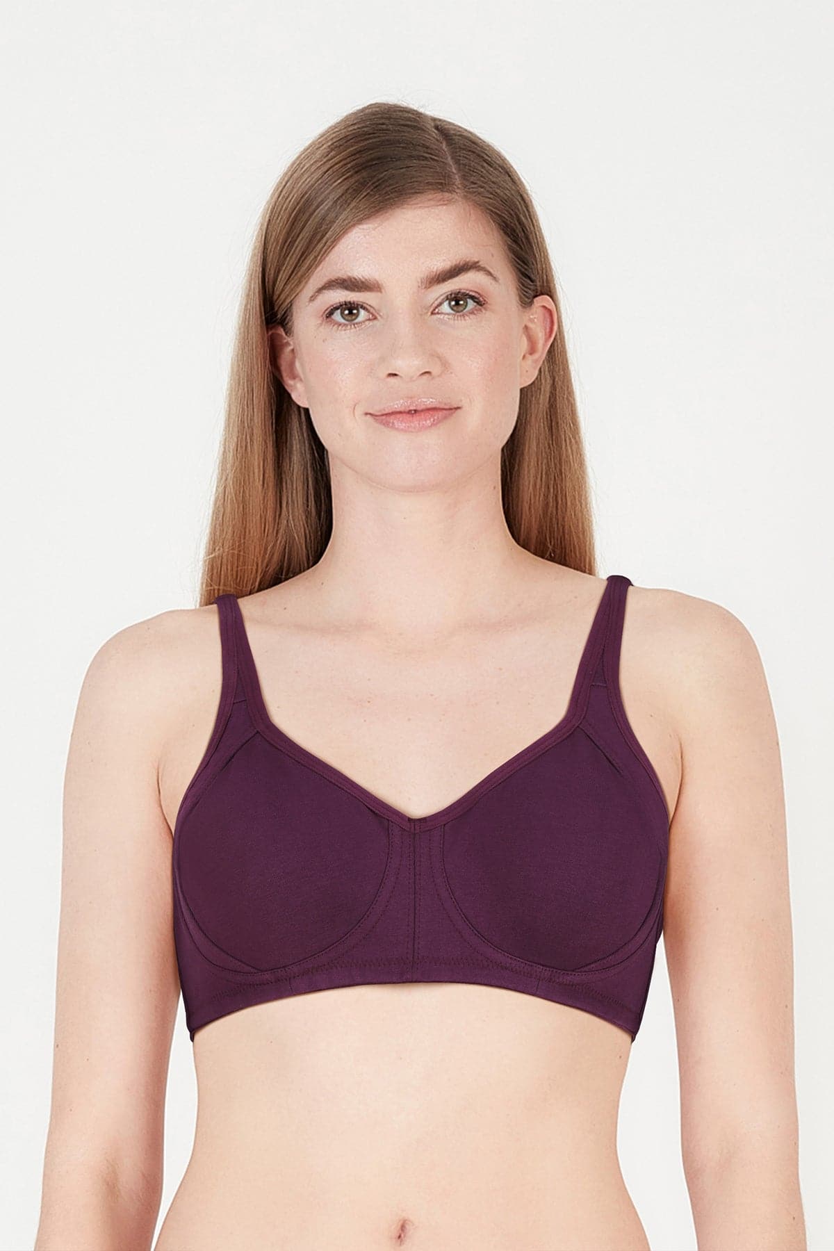 British Lingerie Studio Calantha Non Wired And Non Padded Cotton Bra - Purple - Premium Bras from BLS - Just Rs 3050! Shop now at Cozmetica