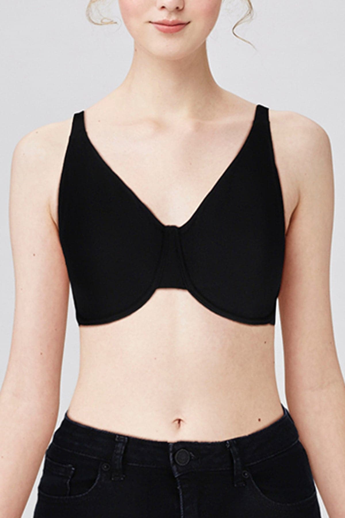 British Lingerie Studio Camille Wired And Non Padded Cotton Bra - Black - Premium Bras from BLS - Just Rs 1850! Shop now at Cozmetica