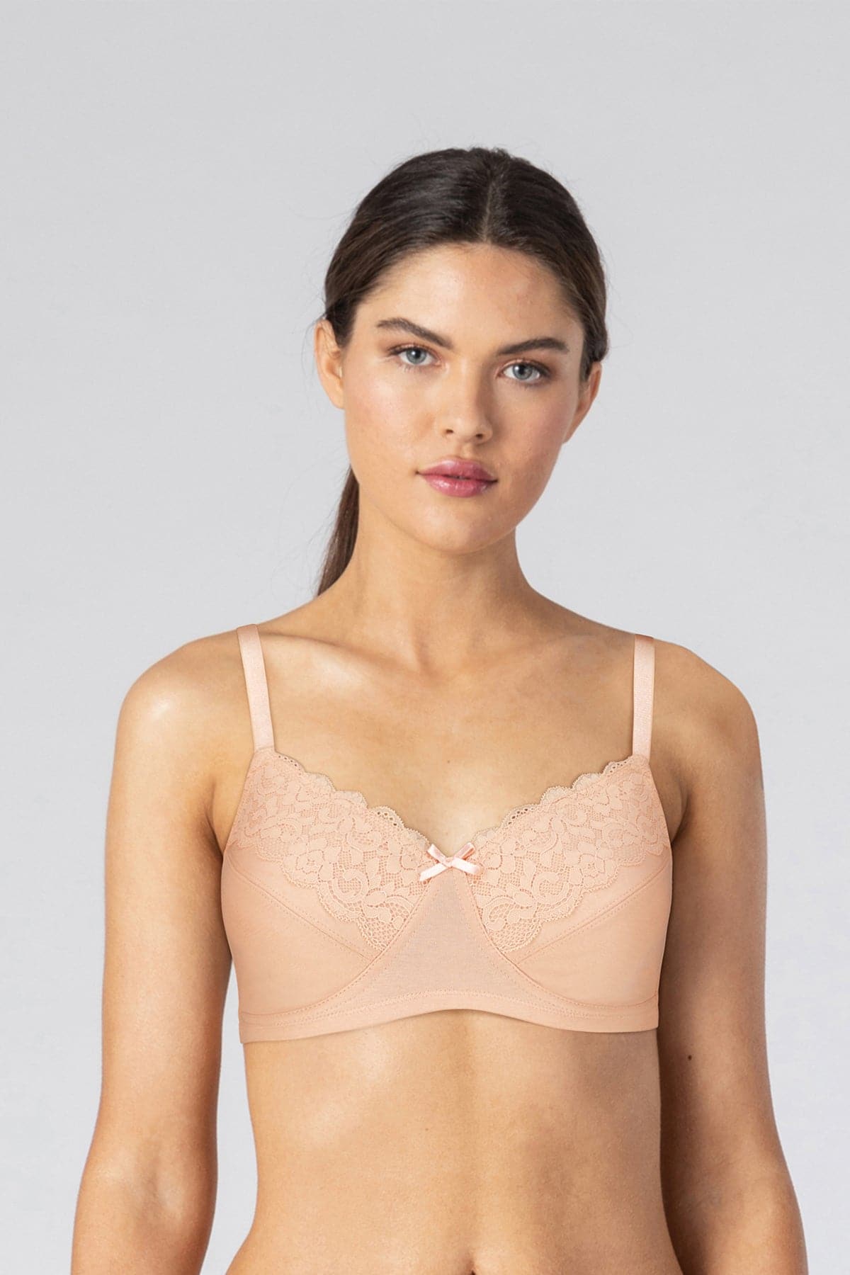 British Lingerie Studio Caprina Non Wired And Non Padded Cotton Bra - Skin - Premium Bras from BLS - Just Rs 2700! Shop now at Cozmetica