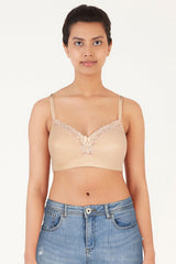 British Lingerie Studio Colette Non Wired And Non Padded Cotton Bra - Skin - Premium Bras from BLS - Just Rs 2550! Shop now at Cozmetica