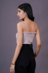 British Lingerie Studio Ayleen Lace Camisole - Bark Pink - Premium Slips & Camis from BLS - Just Rs 1400! Shop now at Cozmetica